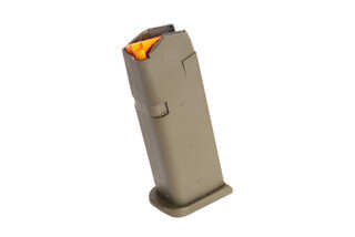 Glock odg G19 Gen 5 15-round 9mm steel reinforced polymer magazine with high visibility follower and ambi mag catch cuts
